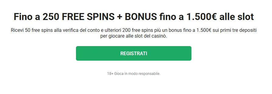 Bonus di registrazione del casinò Leo Vegas